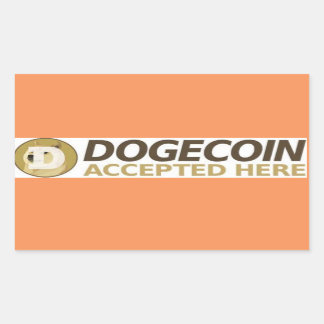 PEGATINA RECTANGULAR DOGECOINS BUSINESS