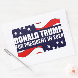 Pegatina Rectangular Donald Trump 2024