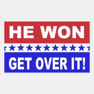 Pegatina Rectangular Donald Trump, lo superará