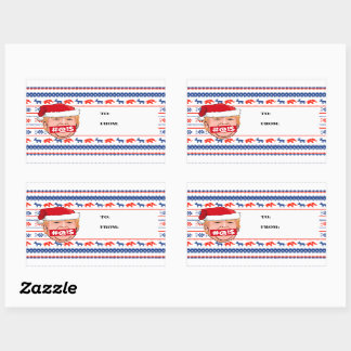 Pegatina Rectangular DONALD TRUMP Navidades furiosos