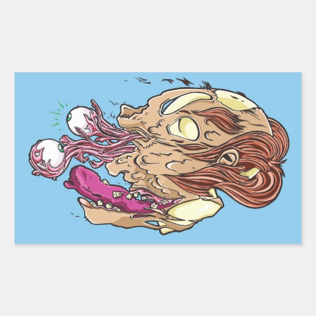 Pegatina Rectangular Don't look back! (Anverso)