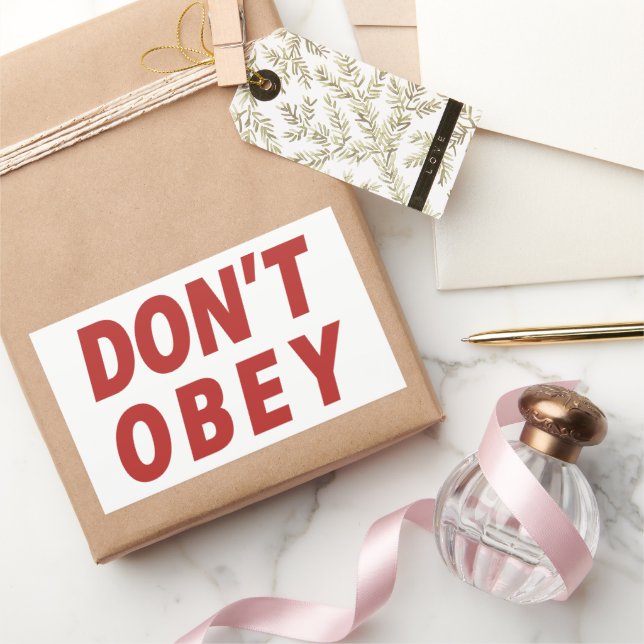 Pegatina Rectangular Don't Obey Portland Frog Protest (Regalar)