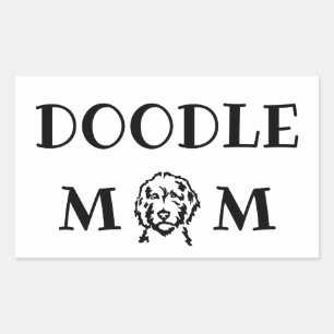 Pegatina Rectangular Doodle Mom
