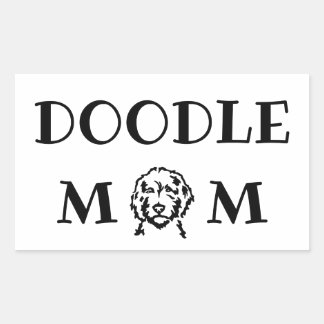 Pegatina Rectangular Doodle Mom