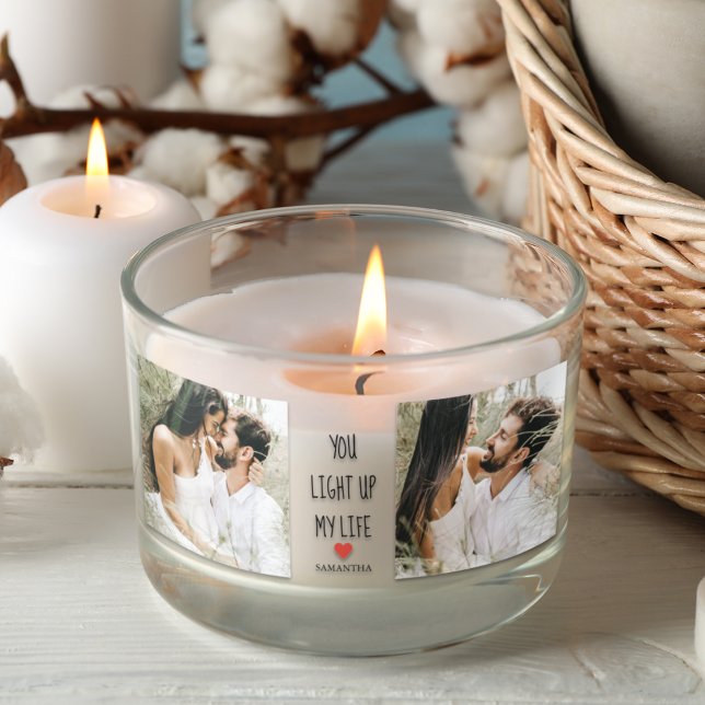 Pegatina Rectangular Dos fotos | Feliz Día de San Valentín | Cita román (Subido por el creador)