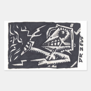 Pegatina Rectangular Dr. Zeus
