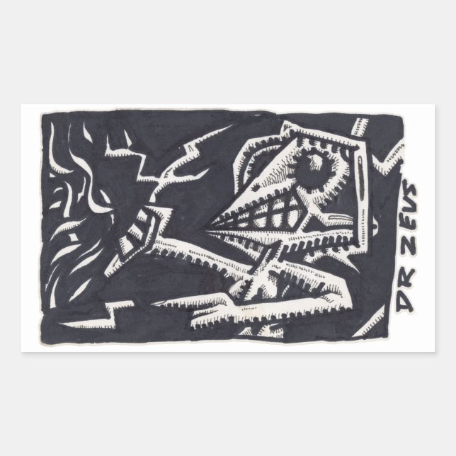 Pegatina Rectangular Dr. Zeus (Anverso)