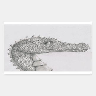 Pegatina Rectangular Dragón con cuentas