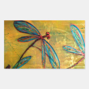 Pegatina Rectangular Dragonfly Haze