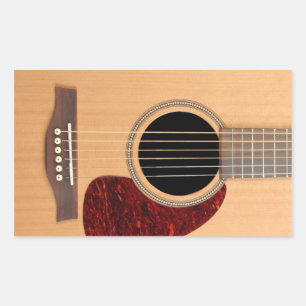 Pegatina Rectangular Dreadnought Acoustic 6 String Guitar