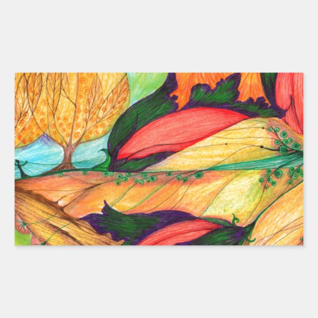 Pegatina Rectangular Dreamland (Anverso)
