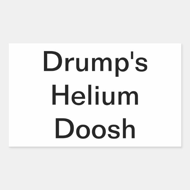 Pegatina Rectangular Drump's Helium Doosh Hankamer Artjunkhaus Yummy (Anverso)