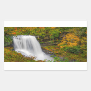 Pegatina Rectangular Dry Falls North Carolina