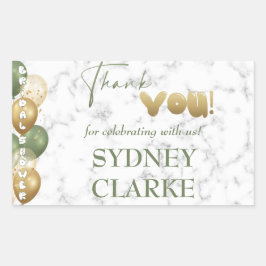 Pegatina Rectangular Ducha nupcial. Fiesta Pajama