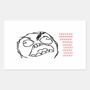 Pegatina Rectangular Duende de la rabia