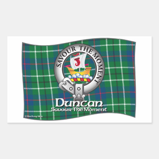 Pegatina Rectangular Duncan Clan (Anverso)