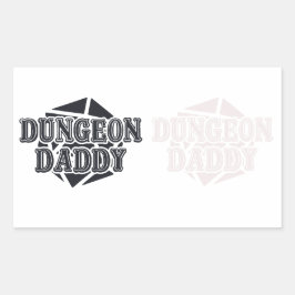 Pegatina Rectangular Dungeon Daddy  Funny DnD RPG Bundle