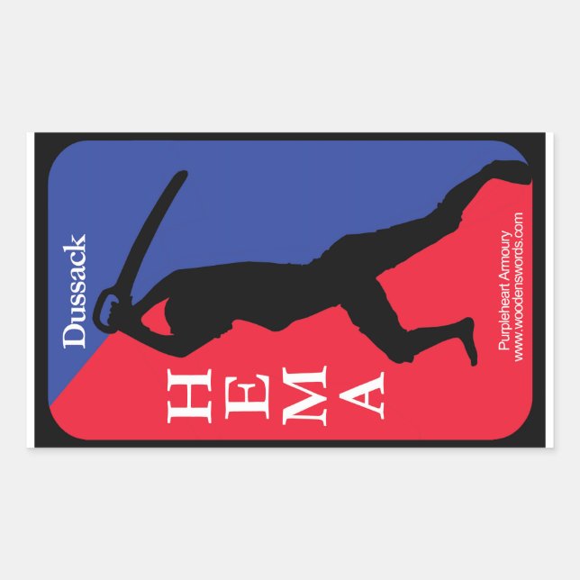 Pegatina Rectangular Dussack HEMA decal (Anverso)