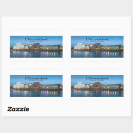 Pegatina Rectangular Dusseldorf Alemania