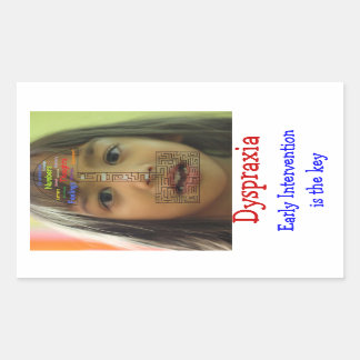 Pegatina Rectangular Dyspraxia awareness