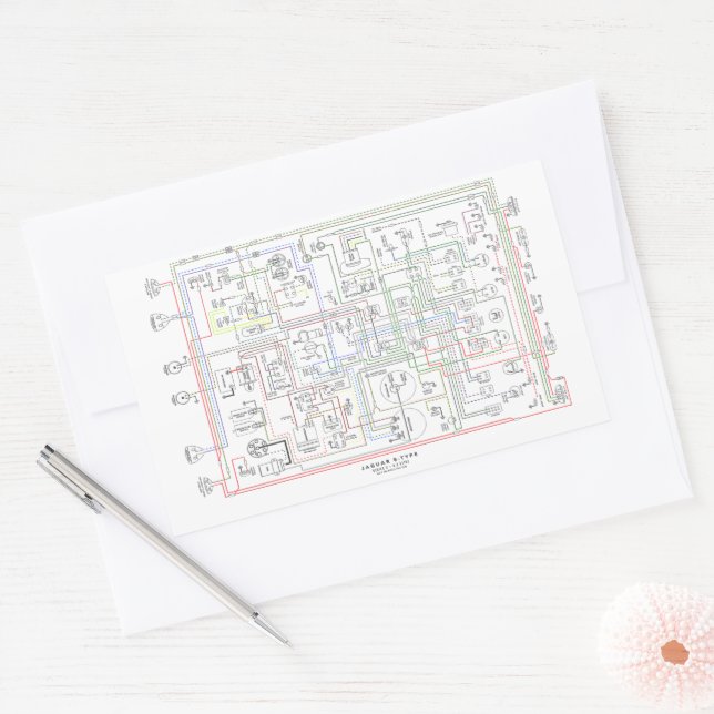 Pegatina Rectangular E Tipo Jag, Diagrama de cableado. (Sobre)