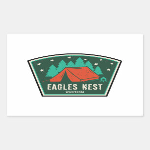 Pegatina Rectangular Eagles Nest Wilderness Camping Colorado