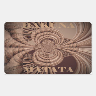 Pegatina Rectangular Earthy Hakuna Matata Art Print
