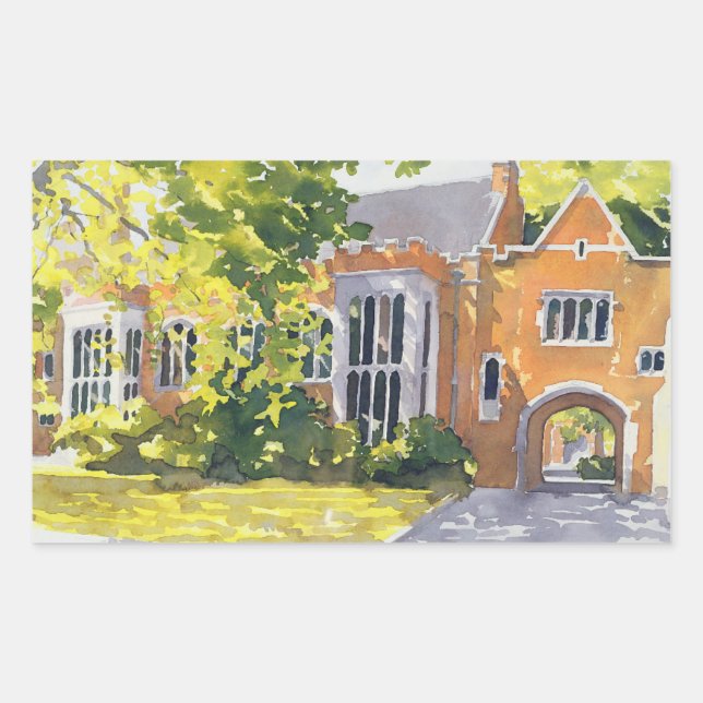 Pegatina Rectangular East Side Old Hall Lincoln's Inn 1983 (Anverso)