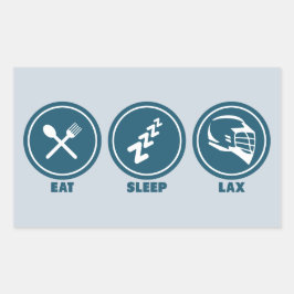 Pegatina Rectangular Eat Sleep Lax