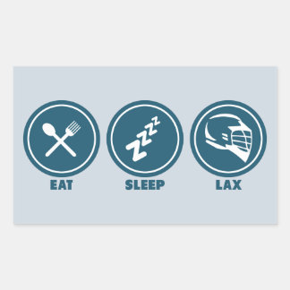 Pegatina Rectangular Eat Sleep Lax