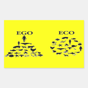 Pegatina Rectangular Eco vs Ego