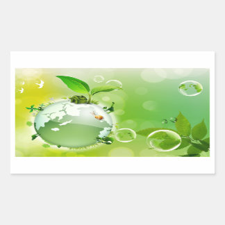 Pegatina Rectangular Ecología: la tierra es nuestra casa -