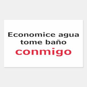 Pegatina Rectangular Economía agua