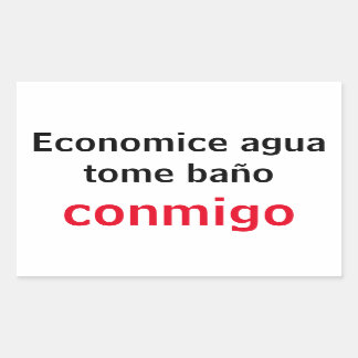 Pegatina Rectangular Economía agua