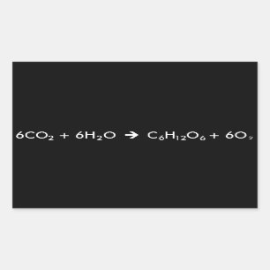 Pegatina Rectangular Ecuación de la fotosíntesis