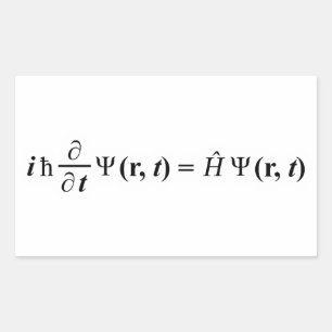 Pegatina Rectangular Ecuación de Schrödinger Gleichung Schrodingers