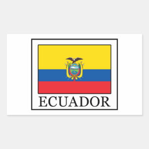 Pegatina Rectangular Ecuador