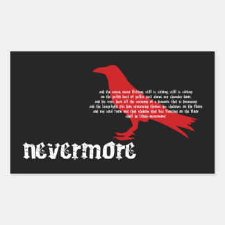 Pegatina Rectangular Edgar Allan Poe +{ RAVEN }+