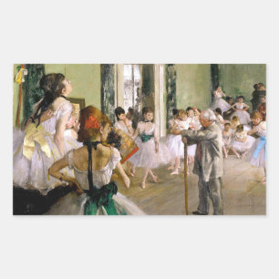 Pegatina Rectangular Edgar Degas La Clase De Baile
