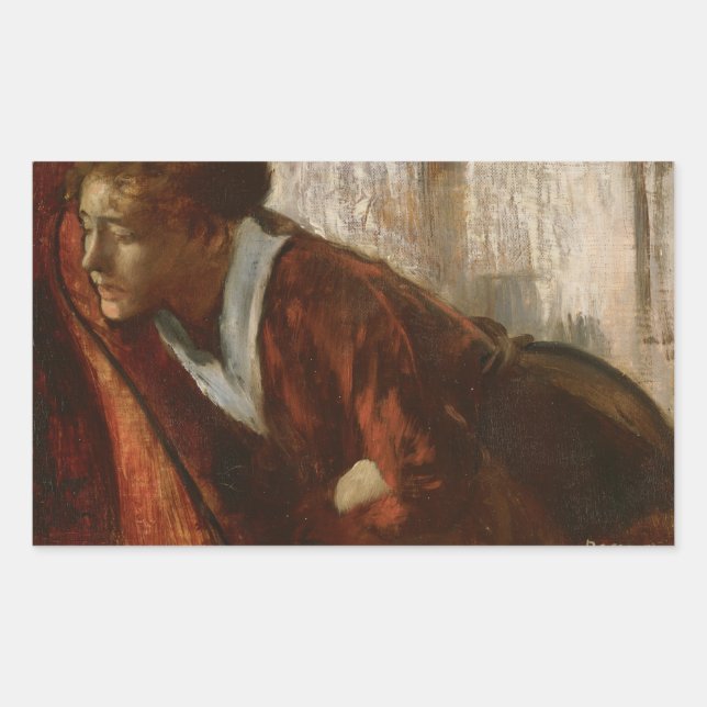Pegatina Rectangular Edgar Degas - Melancholía (Anverso)