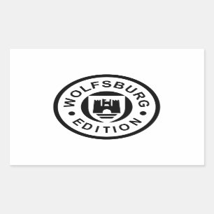Pegatina Rectangular Edición de Wolfsburgo (negro)