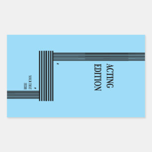 Pegatina Rectangular Edición en acción Reproducir guión con estilo