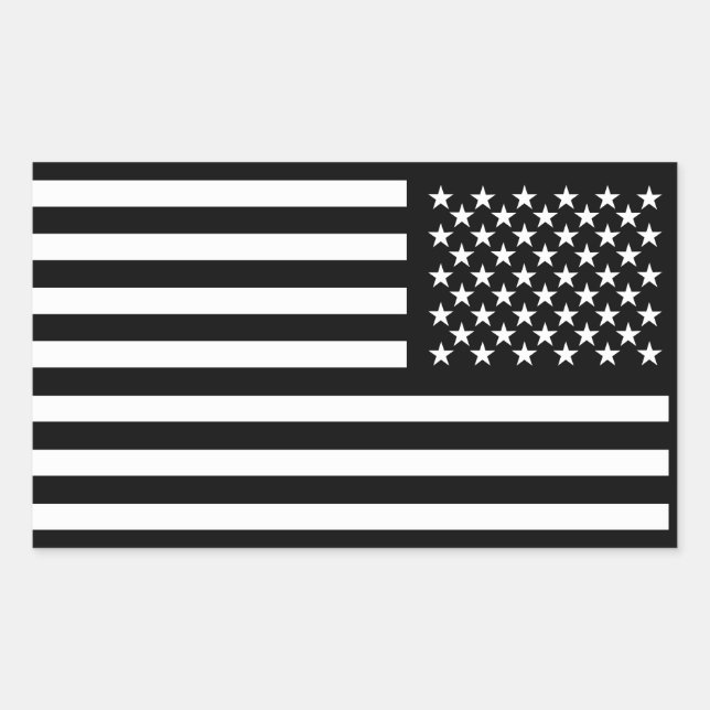 Pegatina Rectangular Edición oscura de Old Glory  (Anverso)