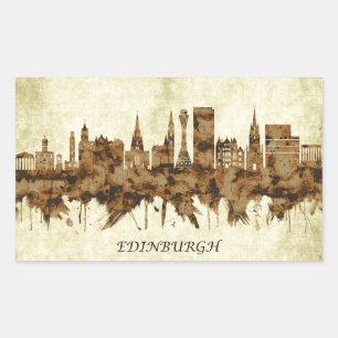 Pegatina Rectangular Edinburgh Scotland Cityscape