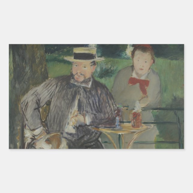 Pegatina Rectangular Edouard Manet - Retrato de Ernest Hoschedé (Anverso)