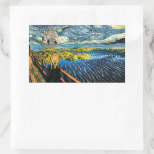 Pegatina Rectangular Edvard Meets Vincent