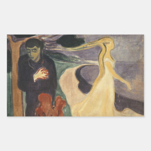 Pegatina Rectangular Edvard Munch - Separación