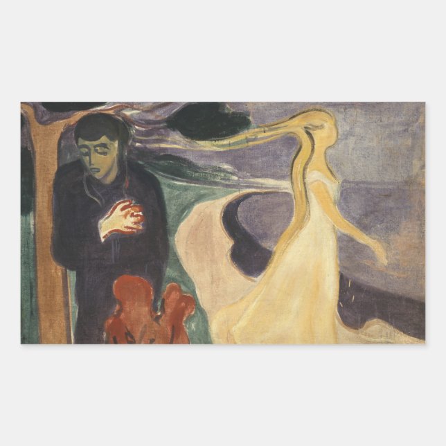 Pegatina Rectangular Edvard Munch - Separación (Anverso)