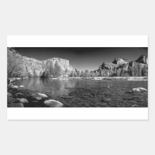 Pegatina Rectangular EE.UU., California. Vista del Valle Yosemite