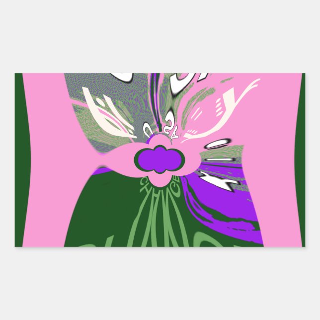 Pegatina Rectangular EE.UU. cambiar la imagen de arte (Anverso)